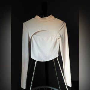 Long Sleeve Open Chest Top.